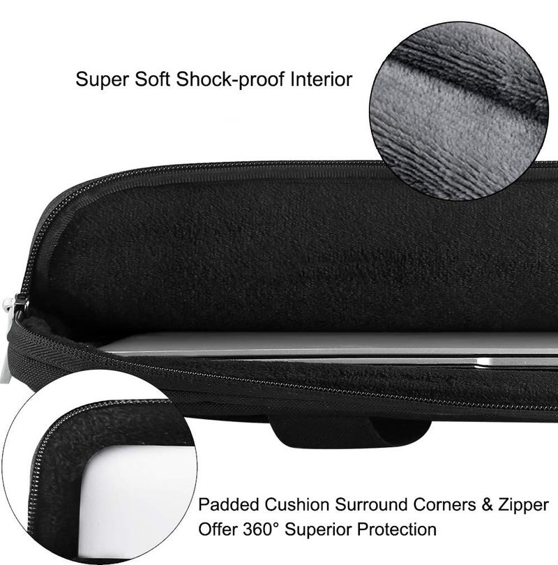 Voova Laptop Bag 17 17.3 Inch, 360Â° Protective Laptop Case Sleeve with Shoulder Strap Compatible with 17-18 Inch Lenovo Asus Acer Dell Hp, Waterproof Computer Bag Slim Briefcase for Men Women, Black - Image 3